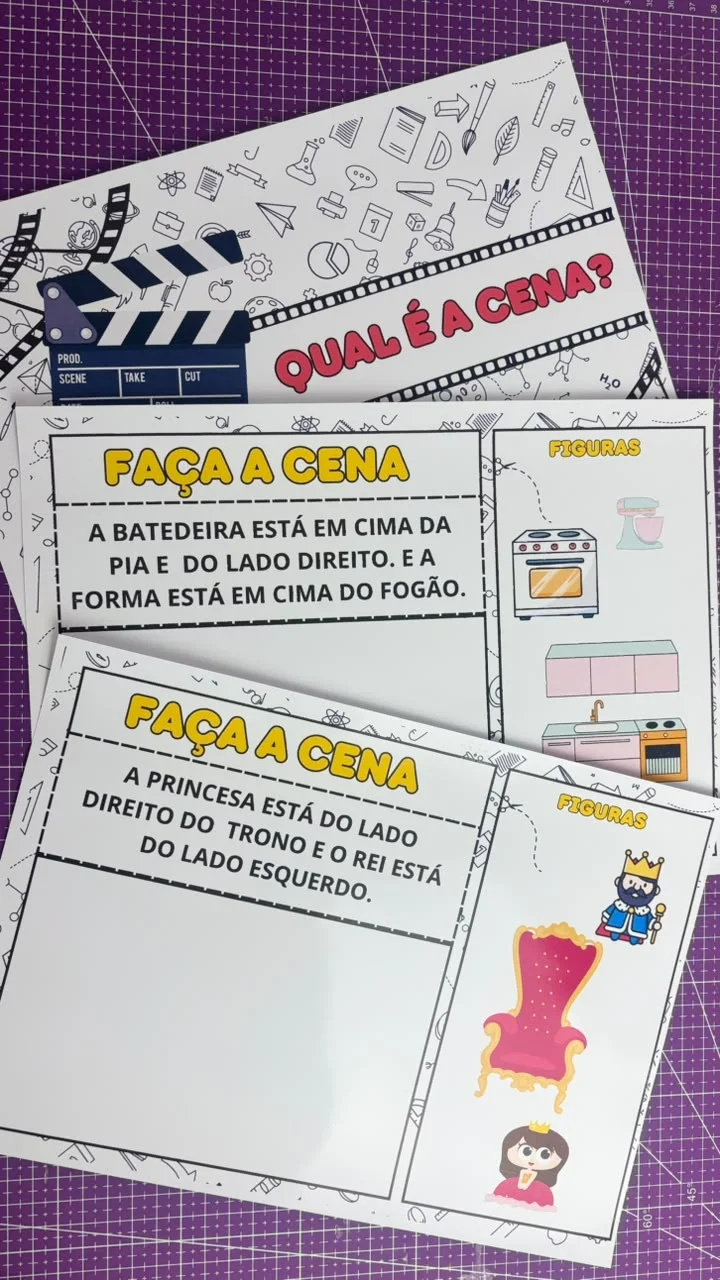 Leitura e Localização Espacial: Qual é a Cena? — amostra 2: 25 páginas com desafios de montagem de cenas para desenvolver…