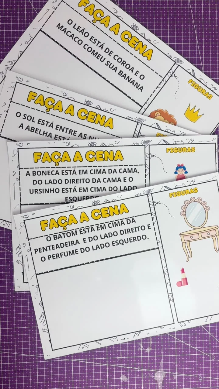 Leitura e Localização Espacial: Qual é a Cena? — amostra 5: 25 páginas com desafios de montagem de cenas para desenvolver…