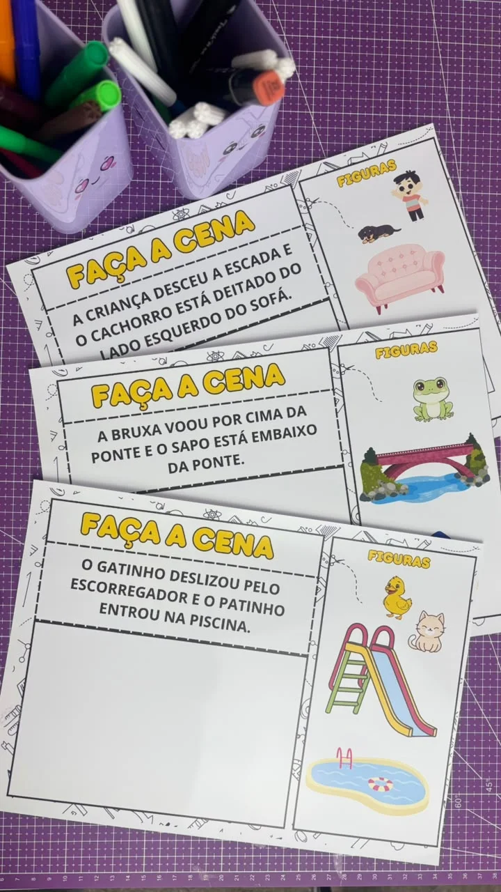 Leitura e Localização Espacial: Qual é a Cena? — amostra 6: 25 páginas com desafios de montagem de cenas para desenvolver…