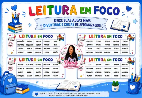 Leitura em Foco -Um material completo e versátil, pensado para tornar o processo de alfabetização mais dinâmico ,lúdico — capa do material