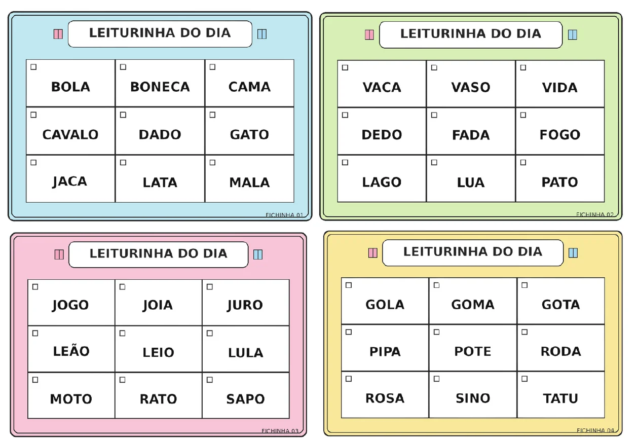 📚 LEITURINHA DO DIA — LEITURA DE PALAVRAS - ALFABETIZAÇÃO — capa do material