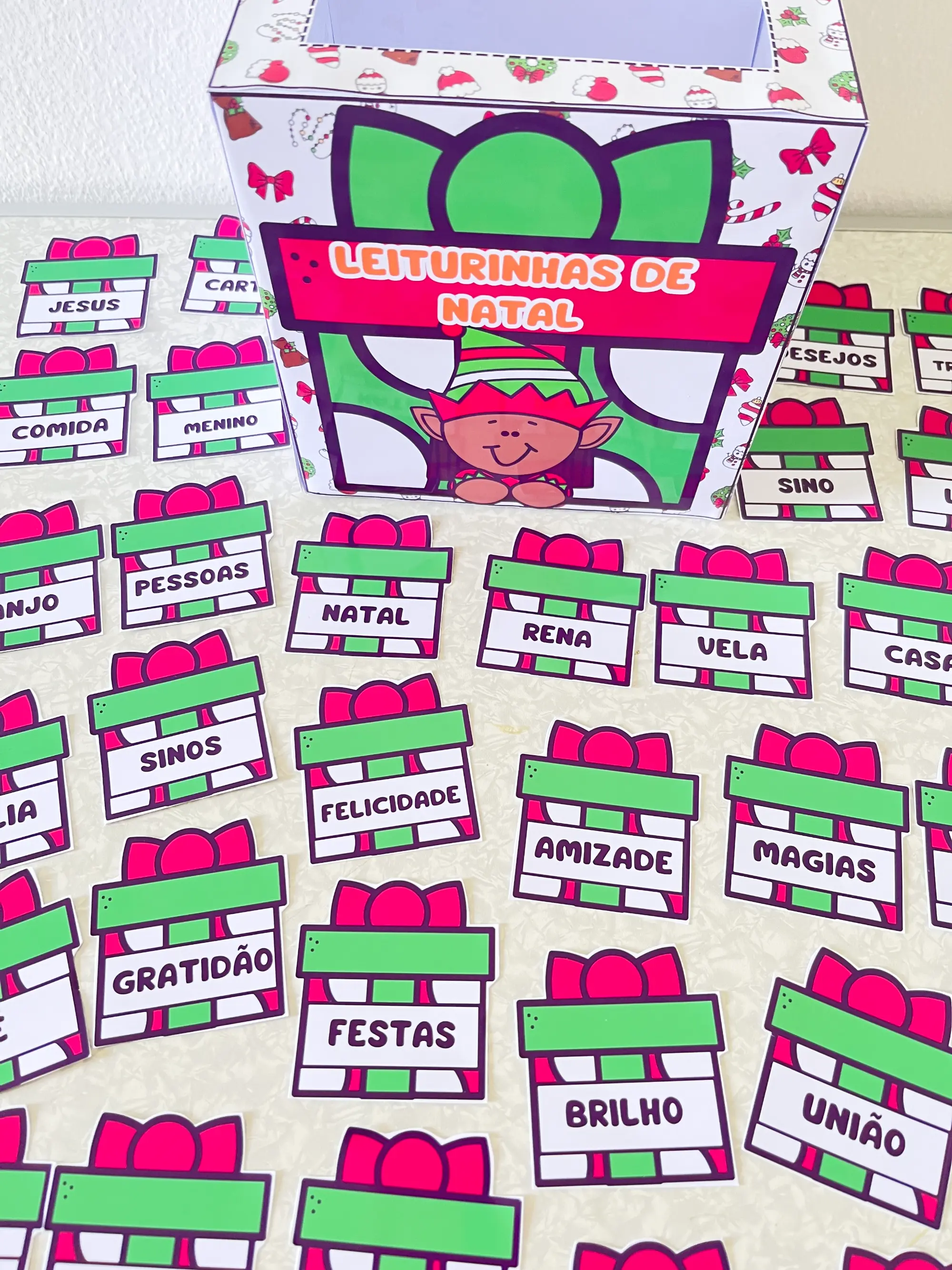 LEITURINHAS DE NATAL – 30 PALAVRAS NATALINAS PARA INCENTIVAR A LEITURA — amostra 3: 30 presentinhos com palavras natalinas…