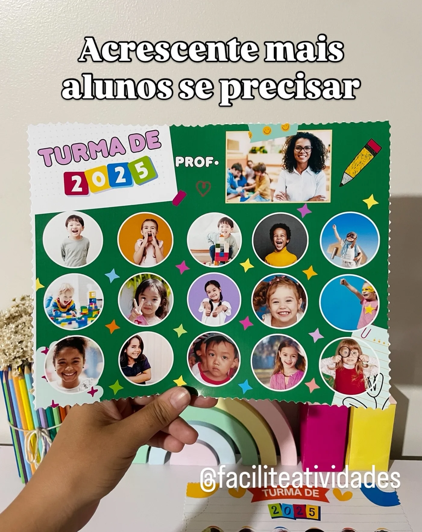 Lembranças da turma — amostra 1: 📸 TEMPLATE EDITÁVEL – FOTOS NO CANVA Arquivo digital editável para montar fotos da turma…