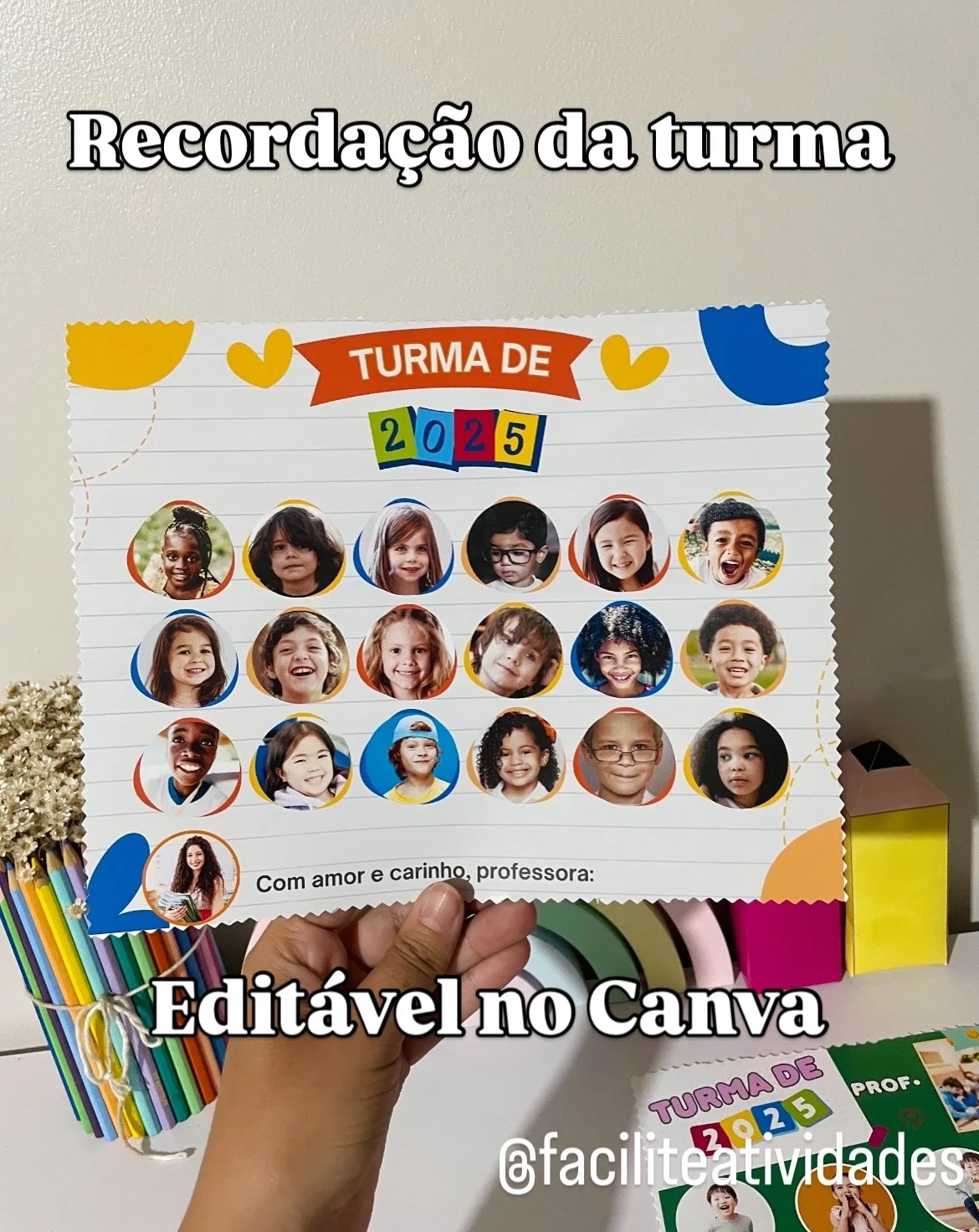 Lembranças da turma — Datas comemorativas para Todas as séries: 📸 TEMPLATE EDITÁVEL – FOTOS NO CANVA Arquivo digital…
