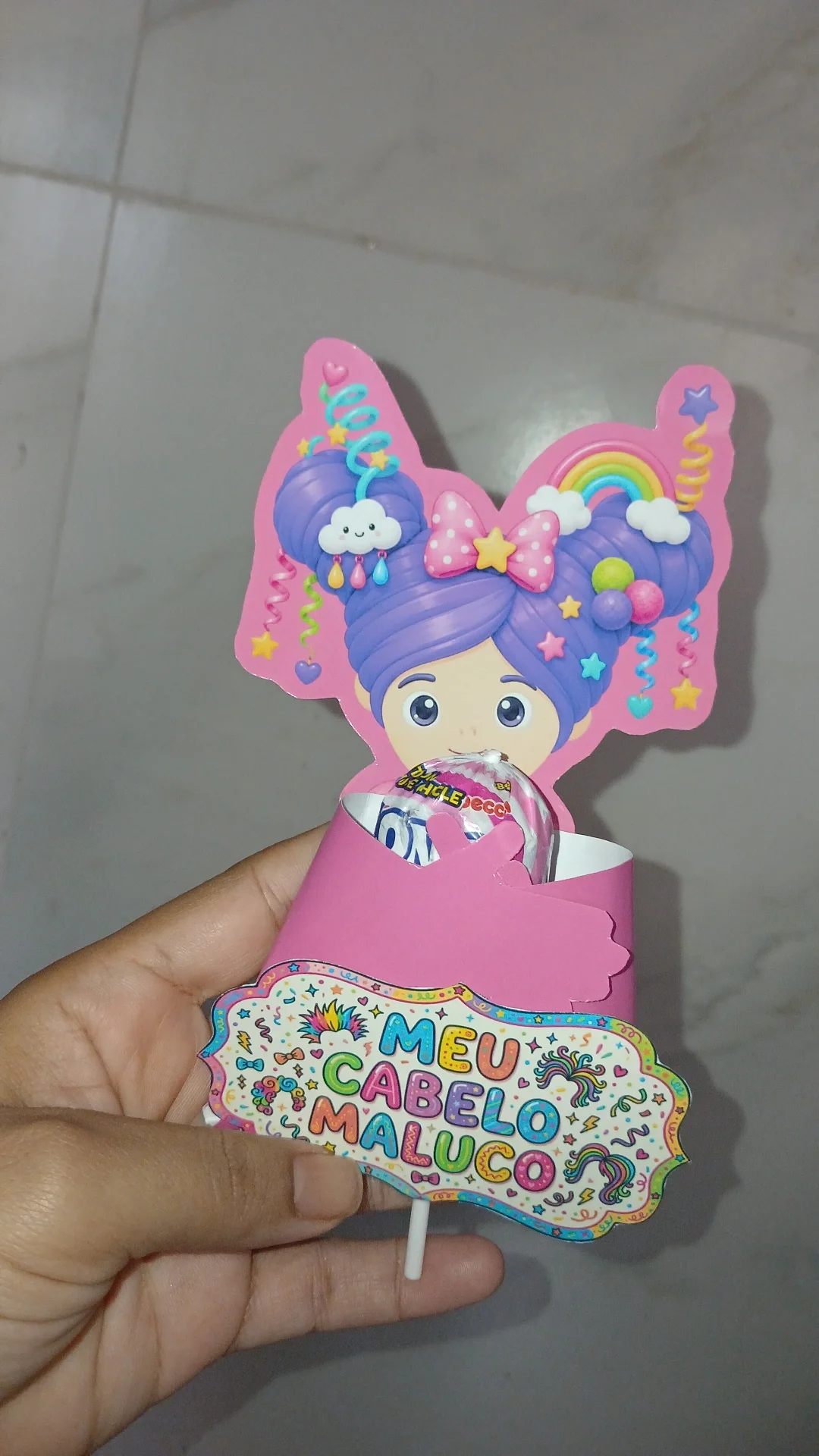 Lembrancinha Cabelo Maluco - para pirulito — amostra 5: Lembrancinha temática de Cabelo Maluco para imprimir e usar em…