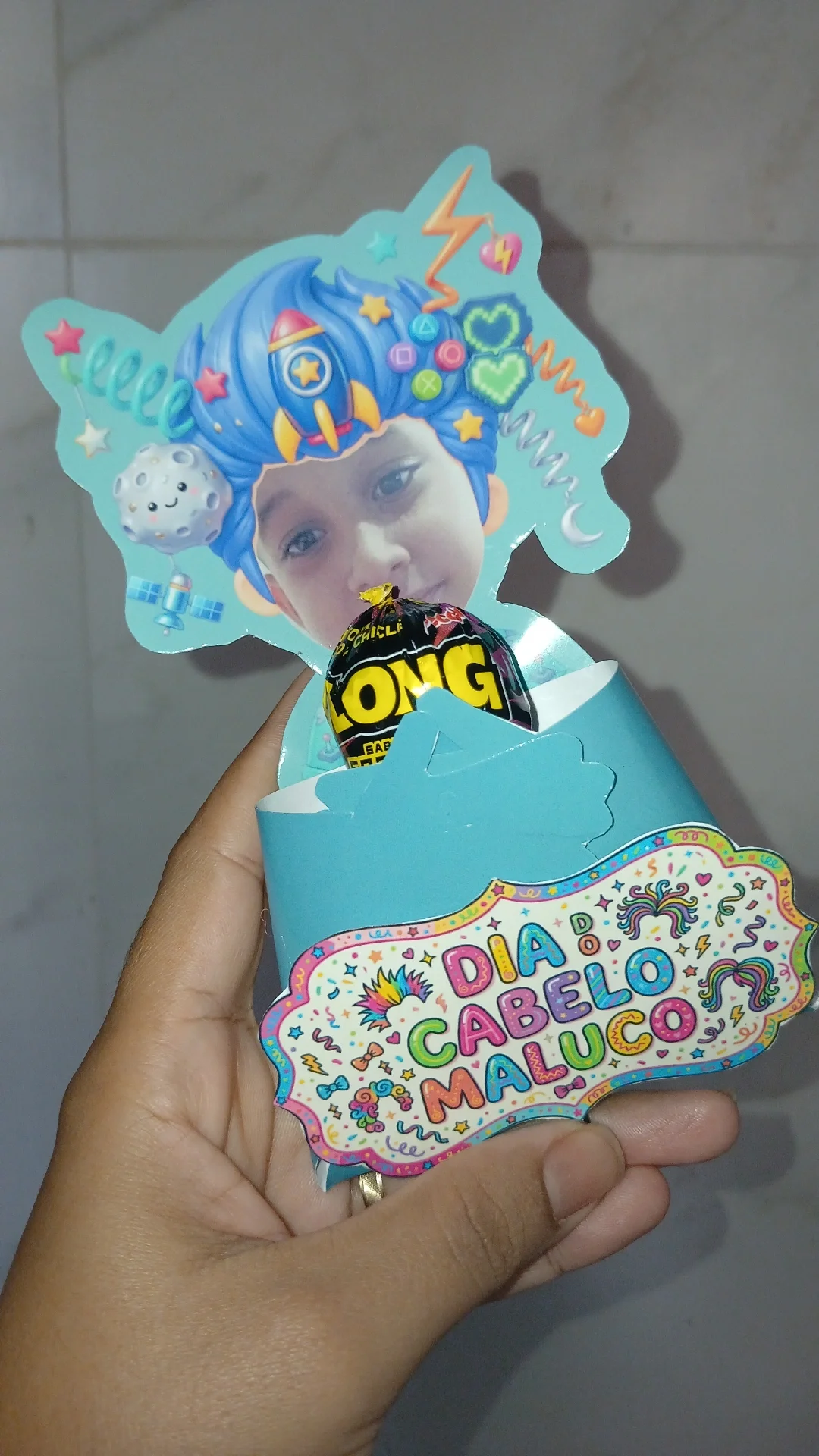 Lembrancinha Cabelo Maluco - para pirulito — amostra 7: Lembrancinha temática de Cabelo Maluco para imprimir e usar em…