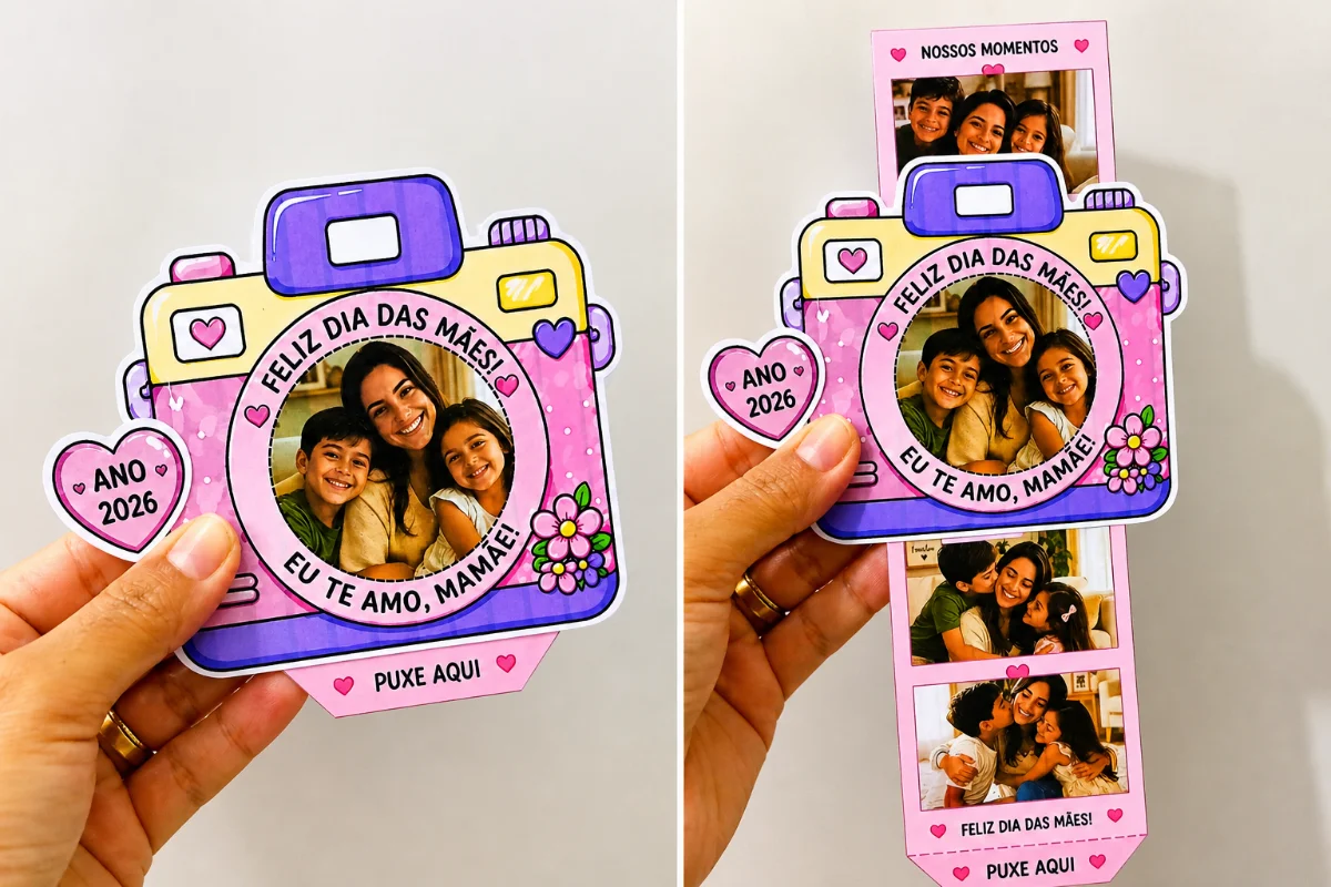 Lembrancinha Câmera dia das mães — amostra 1: ✨ Um clique, mil aprendizados e sentimentos