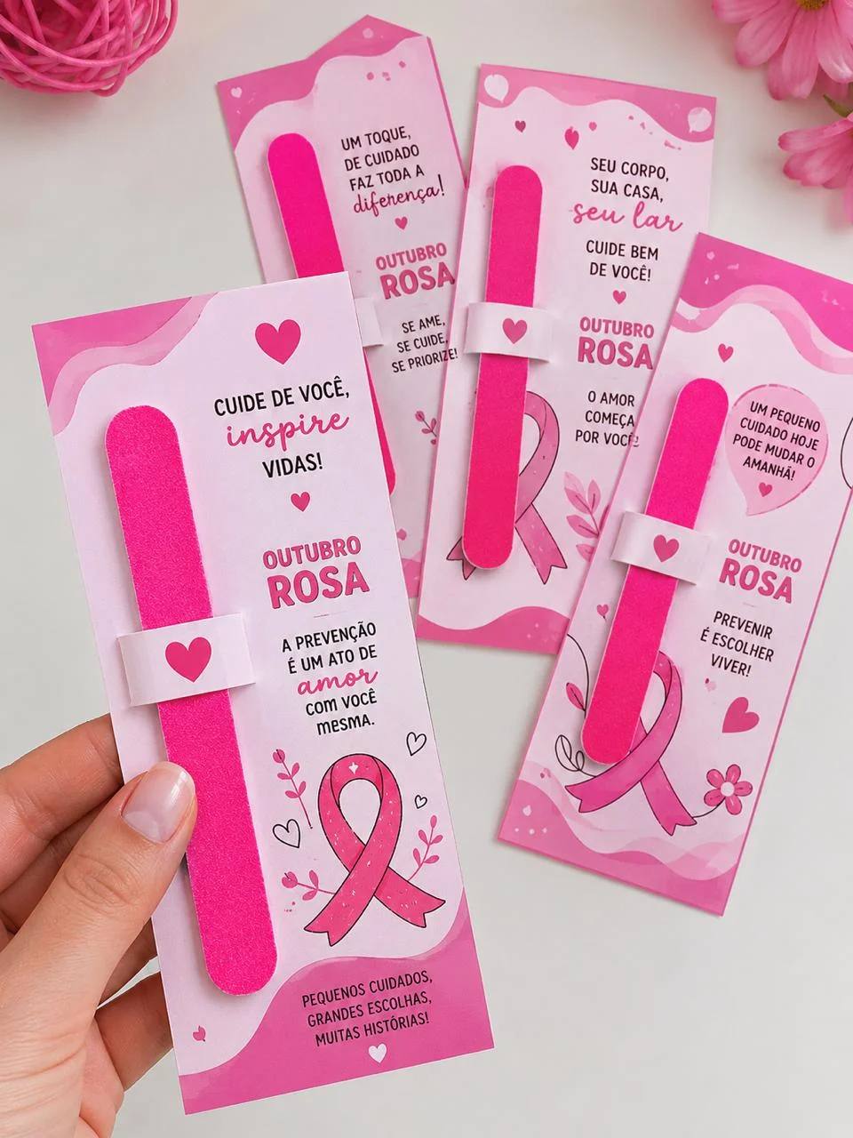 🌸 LEMBRANCINHA CARTÃO OUTUBRO ROSA LIXA DE UNHA 🌸 — amostra 2: 🌸 CARTÃO OUTUBRO ROSA LIXA DE UNHA 🌸 ✨ Essa é uma opção…