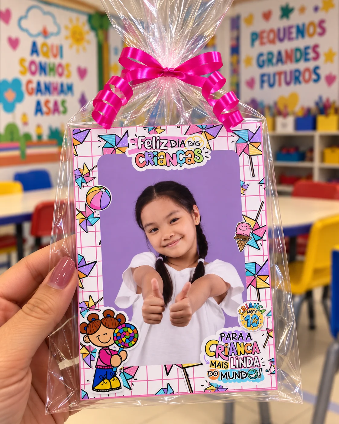 LEMBRANCINHA COM FOTO PARA DIA DAS CRIANÇAS — amostra 2: Uma opção linda, personalizada e super especial para presentear os…