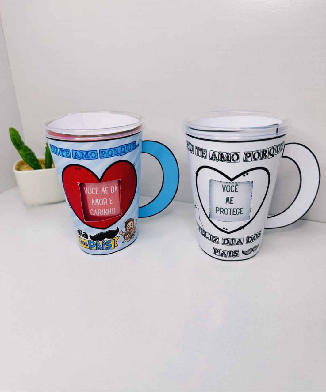 Lembrancinha de Dia dos Pais para imprimir — amostra 5: Prepare uma lembrancinha de Dia dos Pais com um PDF que traz caneca…