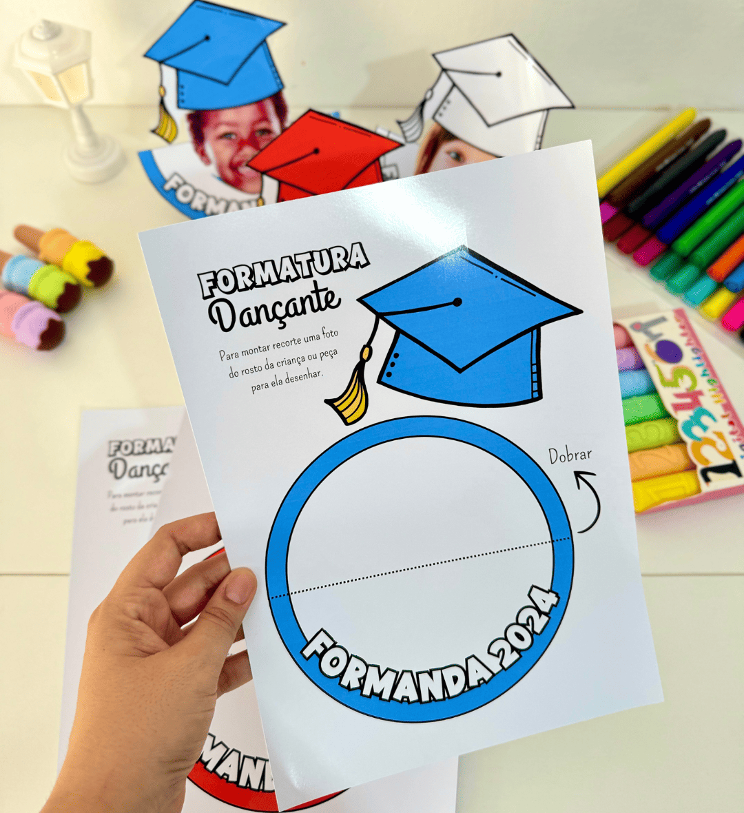 Lembrancinha de formatura: quadro dançante para Educação Infantil — amostra 3: Como usar em sala de aula