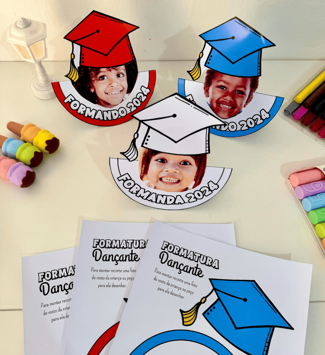 Lembrancinha de formatura: quadro dançante para Educação Infantil — amostra 5: Crie um quadro dançante com a foto da…