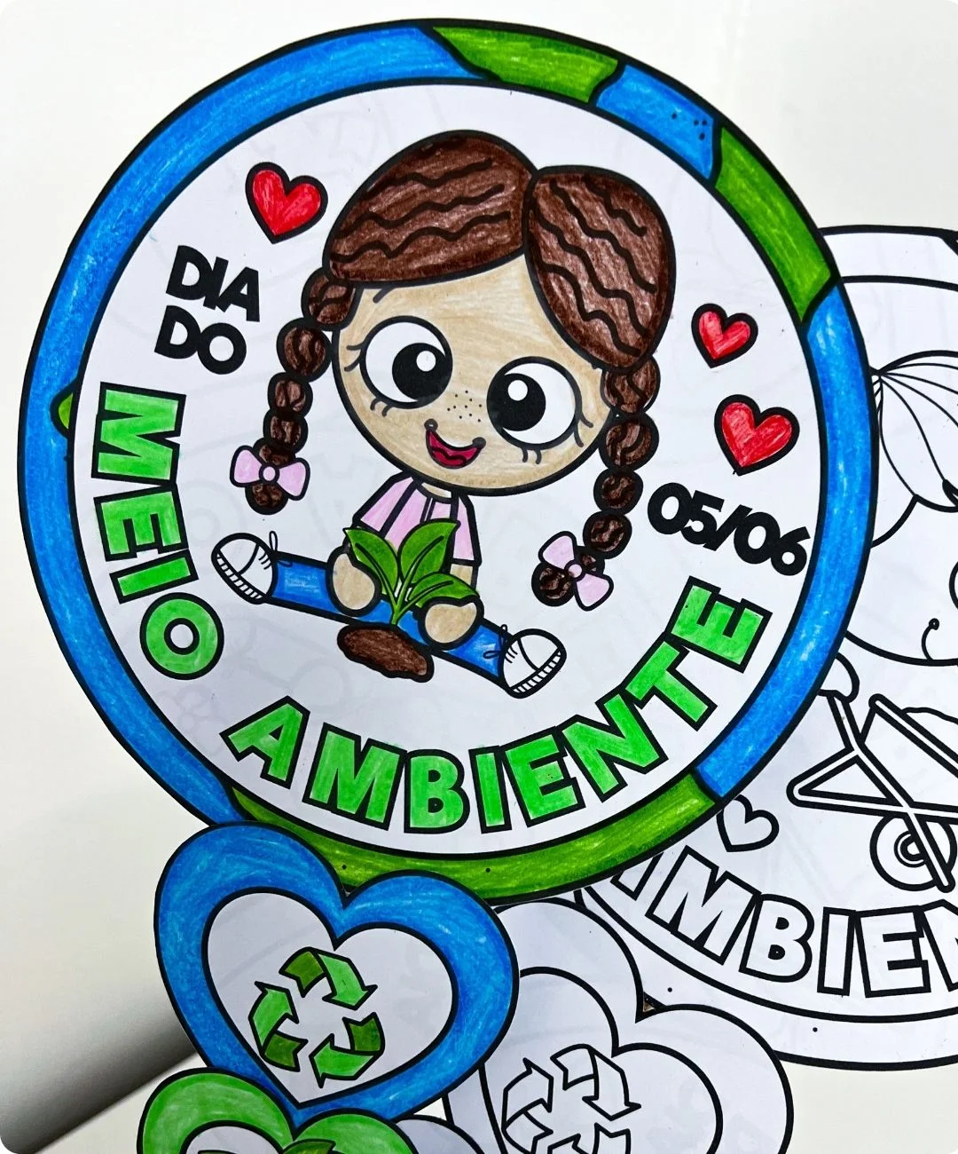Lembrancinha de meio ambiente para imprimir – Educação Infantil — amostra 1: Da conversa sobre a natureza à produção da turma