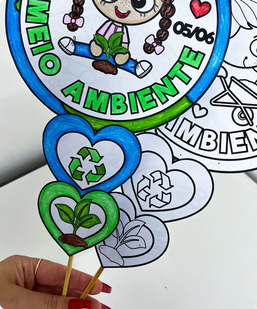 Lembrancinha de meio ambiente para imprimir – Educação Infantil — amostra 3: O que está incluído no PDF