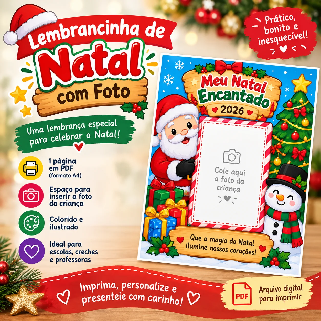 Lembrancinha de Natal com Foto – Meu Natal Encantado 2026 — capa do material