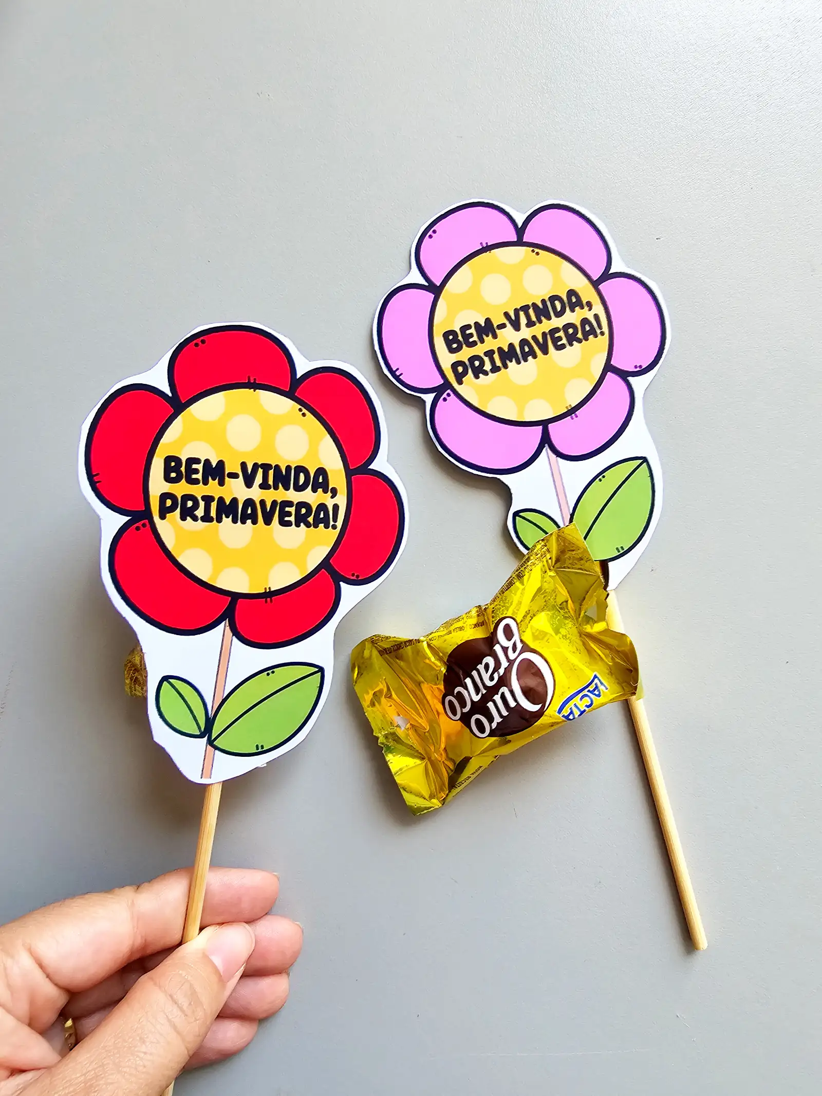 Lembrancinha de Primavera em formato de Florzinha — Ciências para Educação Infantil: Lembrancinha de Primavera em formato…