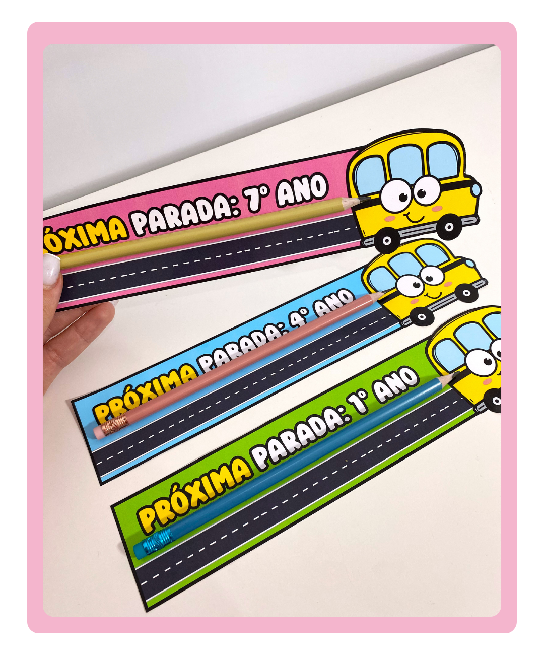 Lembrancinha de Próxima Parada para imprimir – 1º ao 9º ano — amostra 1: Como preparar a lembrancinha para a turma