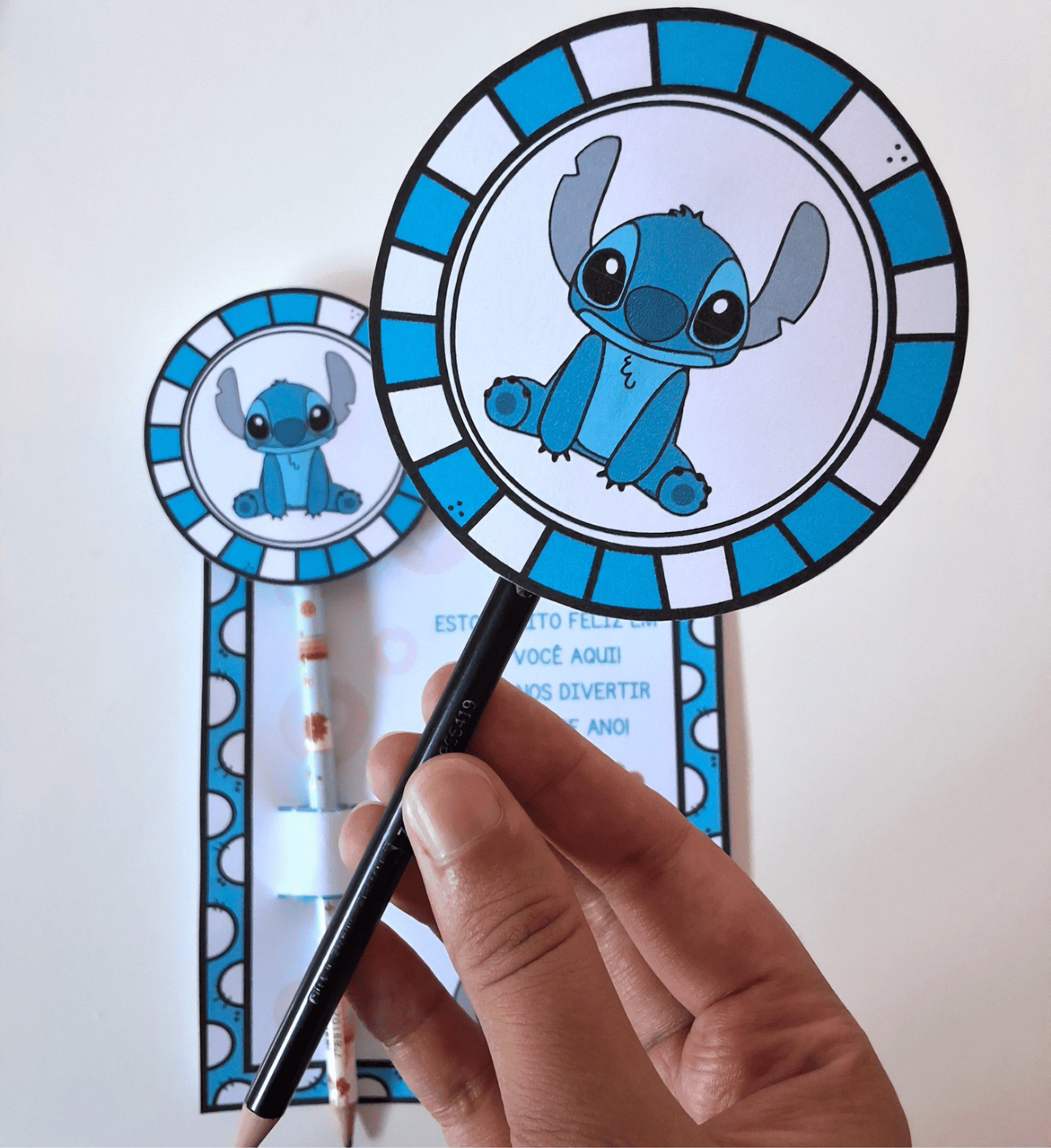 Lembrancinha de volta às aulas Stitch: cartão e ponteira — amostra 4: Para quem é indicado