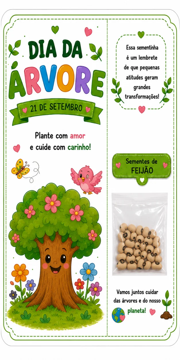 Lembrancinha Dia Da Árvore - 1º ao 5º Ano — amostra 1: 🌳💚 LEMBRANCINHA DIA DA ÁRVORE – PLANTE AMOR, COLHA VIDA! 🌱