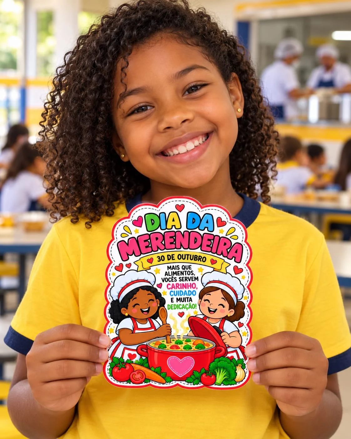 Lembrancinha Dia da Merendeira Escolar Painel PDF — amostra 2: O Kit Dia da Merendeira inclui