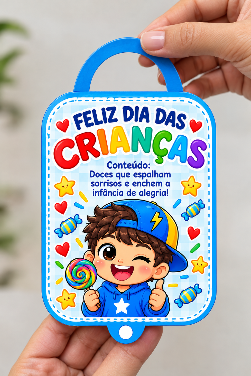 Lembrancinha Dia das Crianças para Imprimir – Meninas e Meninos — amostra 3: Este material foi criado para professoras da…
