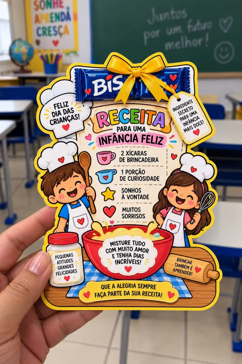 Lembrancinha Dia das Crianças para imprimir — amostra 2: Lembrancinha Dia das Crianças com BIS para imprimir