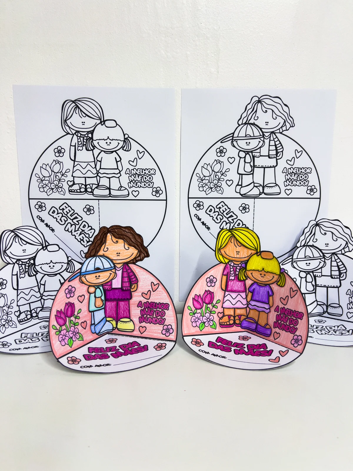 Lembrancinha Dia das Mães para Colorir – Atividade Interativa para Imprimir — amostra 1: A Lembrancinha Interativa de Dia…
