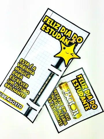 Lembrancinha dia do estudante – Material Pedagógico — amostra 1: O que vem no material