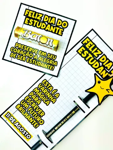 Lembrancinha dia do estudante – Material Pedagógico — amostra 4: Encante a turma com essa linda lembrancinha