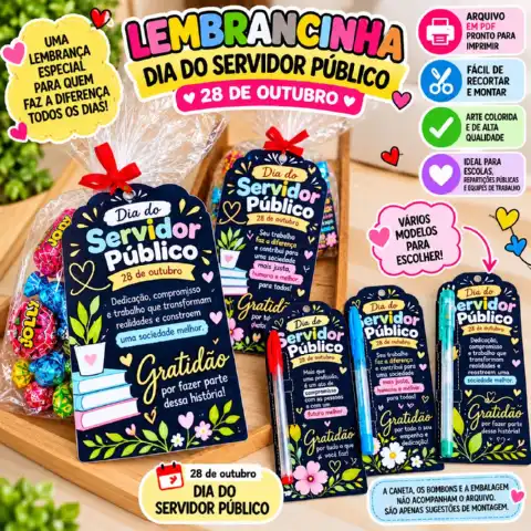 Lembrancinha Dia do Servidor Público : 28 outubro — capa do material
