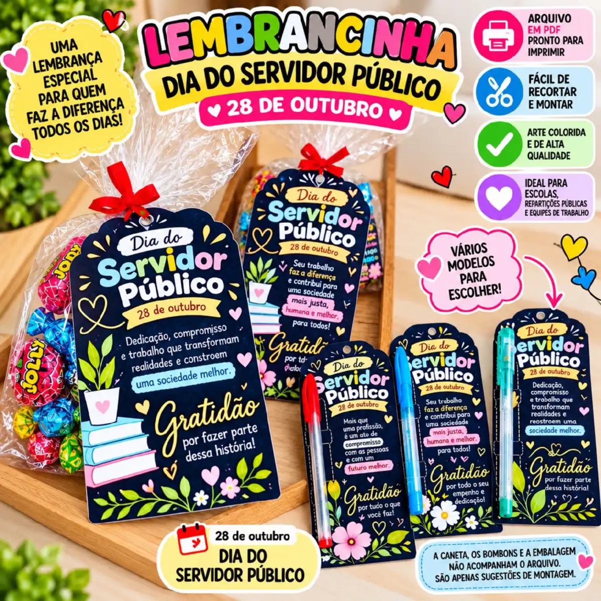 Lembrancinha Dia do Servidor Público : 28 outubro — Datas comemorativas para Todas as séries: Uma lembrancinha delicada e…