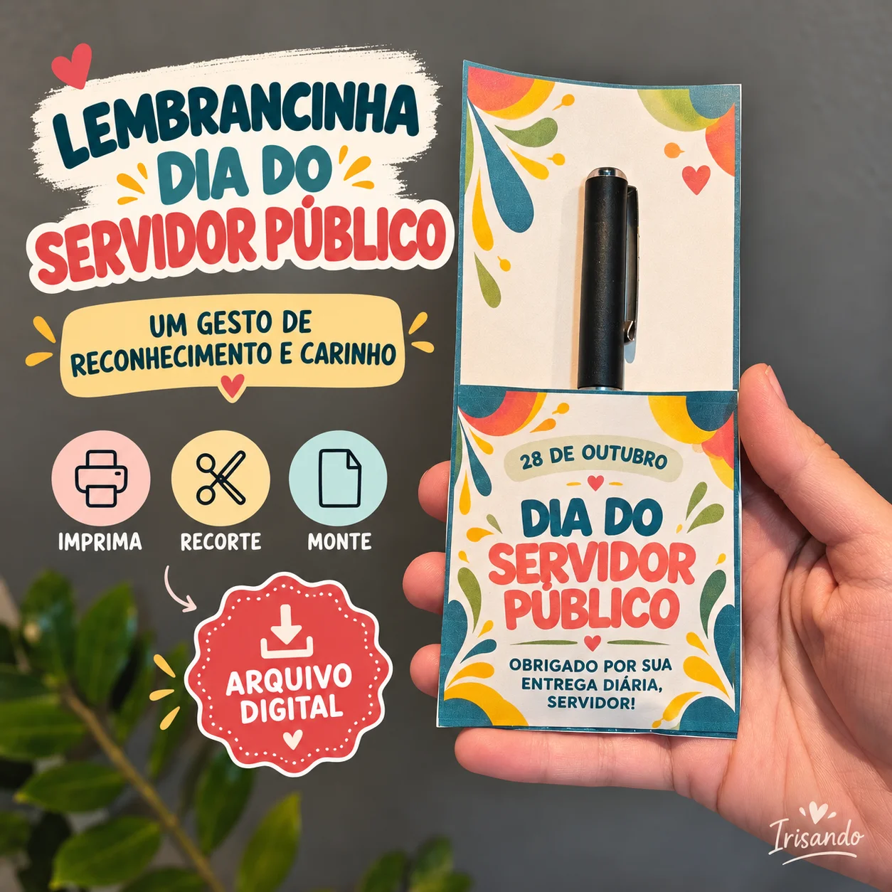 Lembrancinha Dia do Servidor Público | Porta-Caneta — amostra 1: Um pequeno gesto para reconhecer quem faz a diferença…