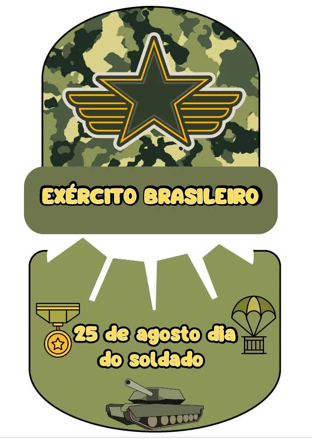 LEMBRANCINHA DIA DO SOLDADO – UM KIT COMPLETO - LUDICA — amostra 1: A Lembrancinha Dia do Soldado reúne diferentes opções…