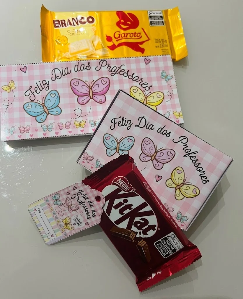 Lembrancinha Dia dos Professores | Caixinhas para Chocolate + Tag — amostra 2: O que está incluso