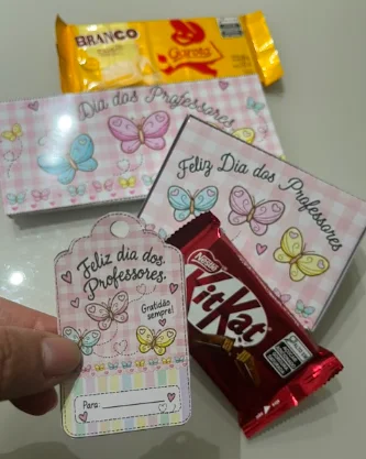 Lembrancinha Dia dos Professores | Caixinhas para Chocolate + Tag — amostra 3: Como preparar sua lembrancinha