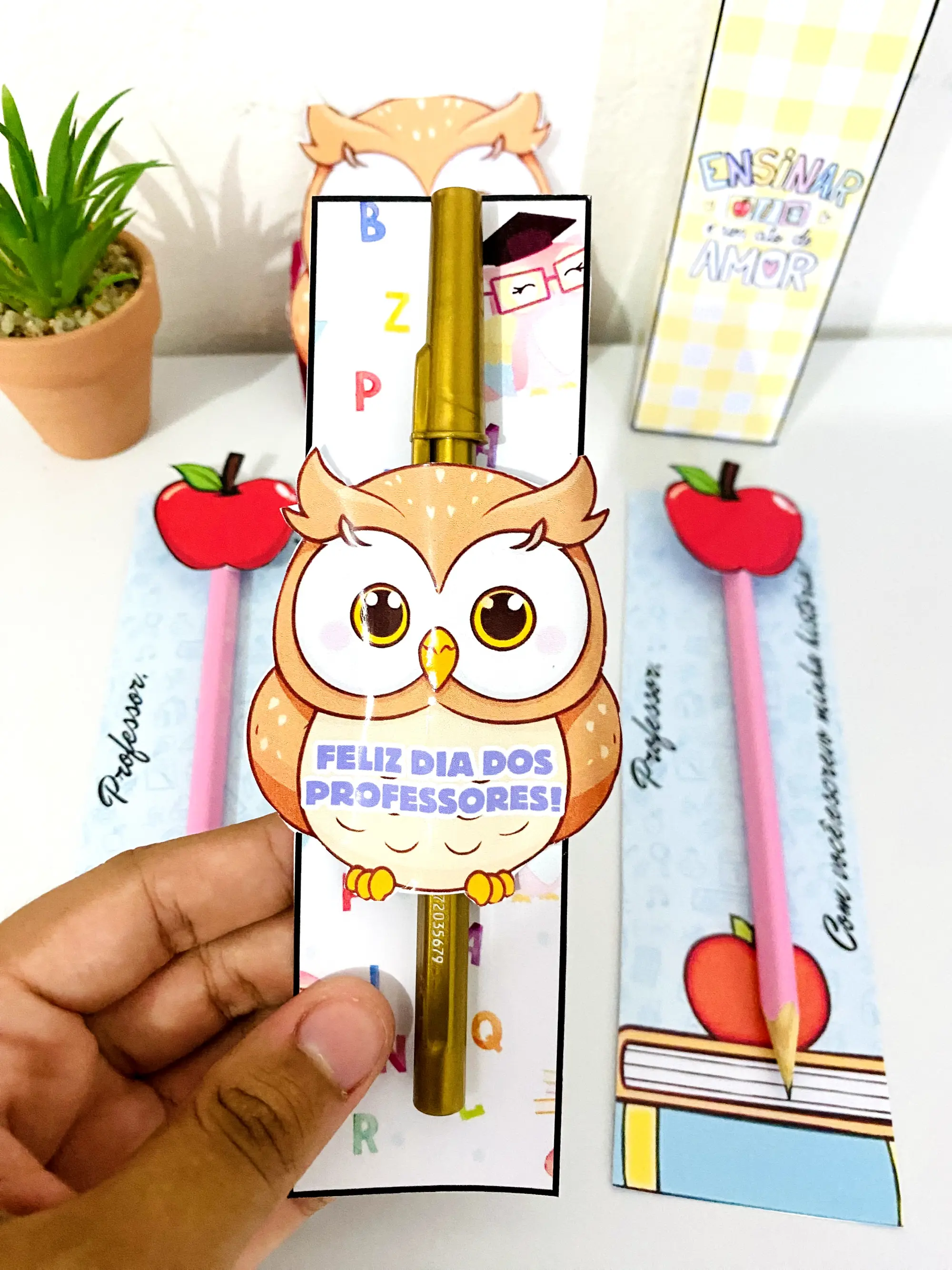 Lembrancinha dia dos professores - Com carinho — amostra 6: Kit com moldes e artes personalizadas para o Dia dos…