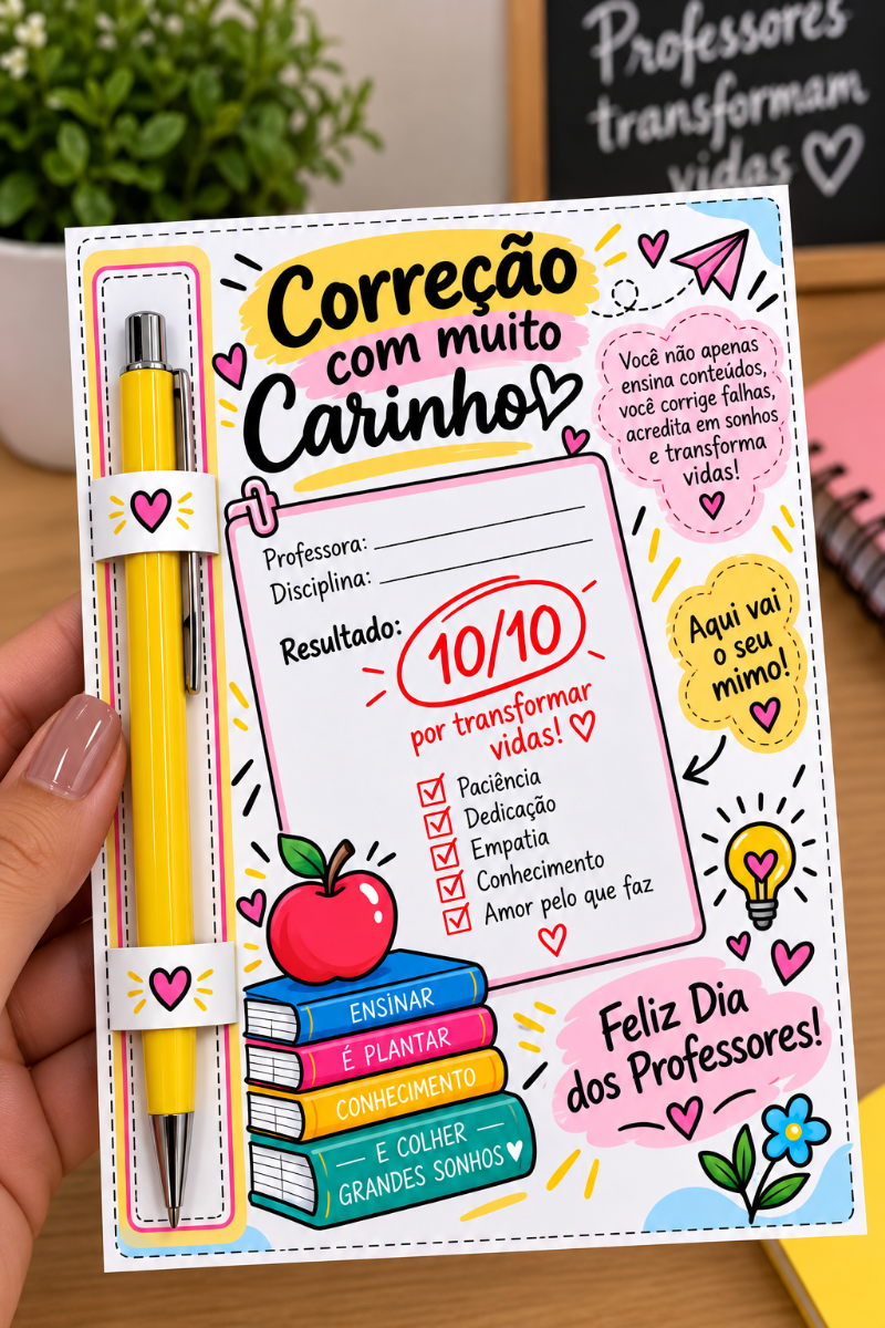 Lembrancinha Dia dos Professores para Imprimir | tags — amostra 2: Surpreenda os professores com uma lembrancinha criativa,…