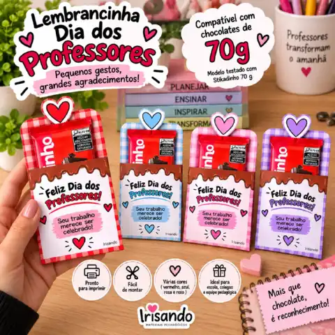 Lembrancinha Dia dos Professores - Porta chocolate — capa do material
