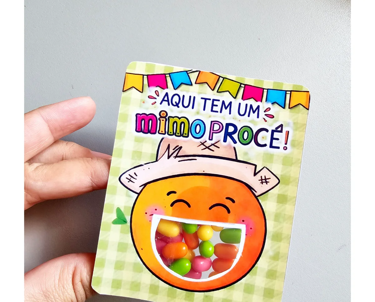 Lembrancinha Espantalho Sem Dente — amostra 1: Lembrancinha divertida em formato de espantalho sem dente, perfeita para…