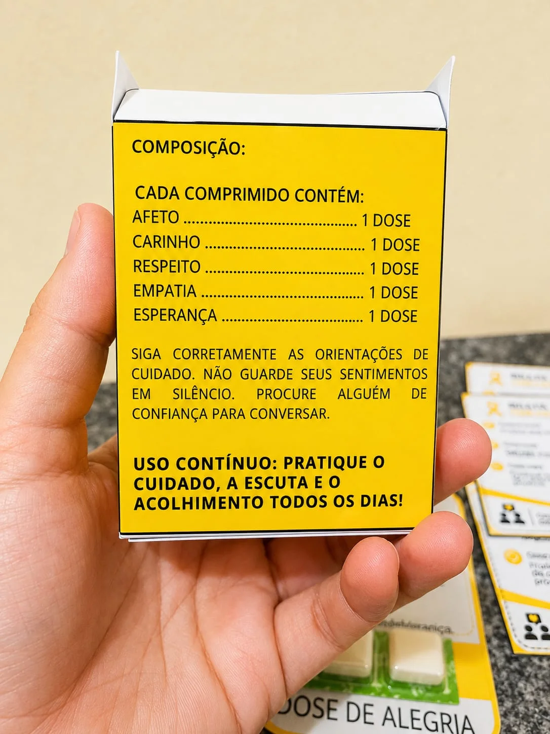 Lembrancinha Especial Setembro Amarelo 💛 — amostra 3: Uma identidade visual inspirada em remédios, bem-estar, cuidado e…