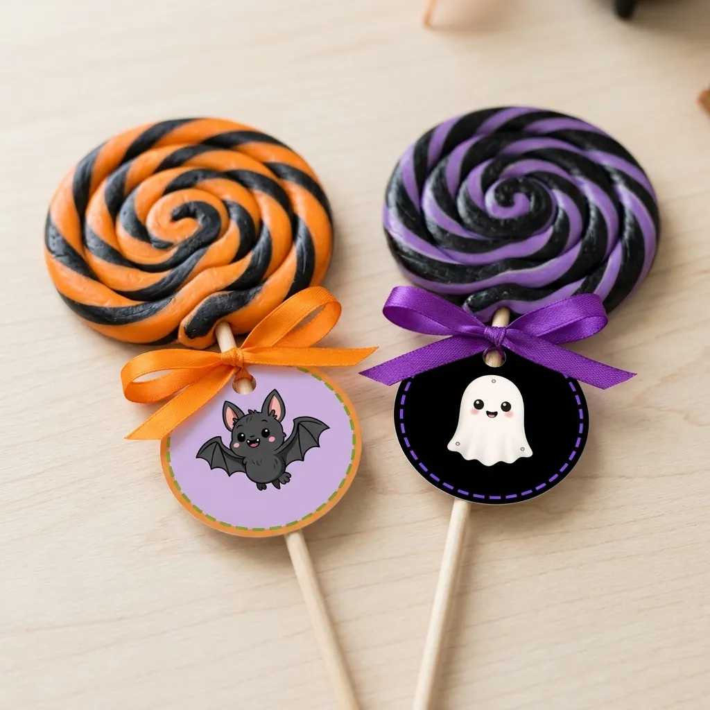 Lembrancinha Halloween Tag para Pirulitos Festinha — amostra 2: Deixe o Halloween ainda mais divertido com estas tags de…