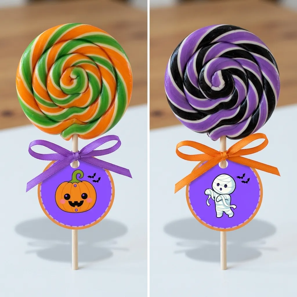 Lembrancinha Halloween Tag para Pirulitos Festinha — amostra 3: Deixe o Halloween ainda mais divertido com estas tags de…