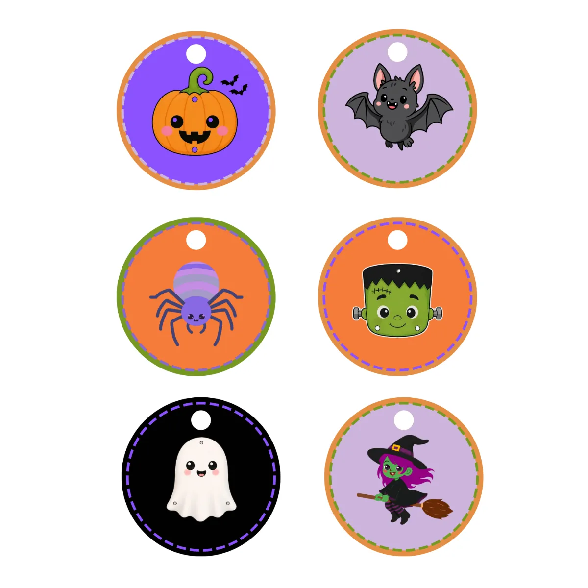 Lembrancinha Halloween Tag para Pirulitos Festinha — amostra 4: Deixe o Halloween ainda mais divertido com estas tags de…