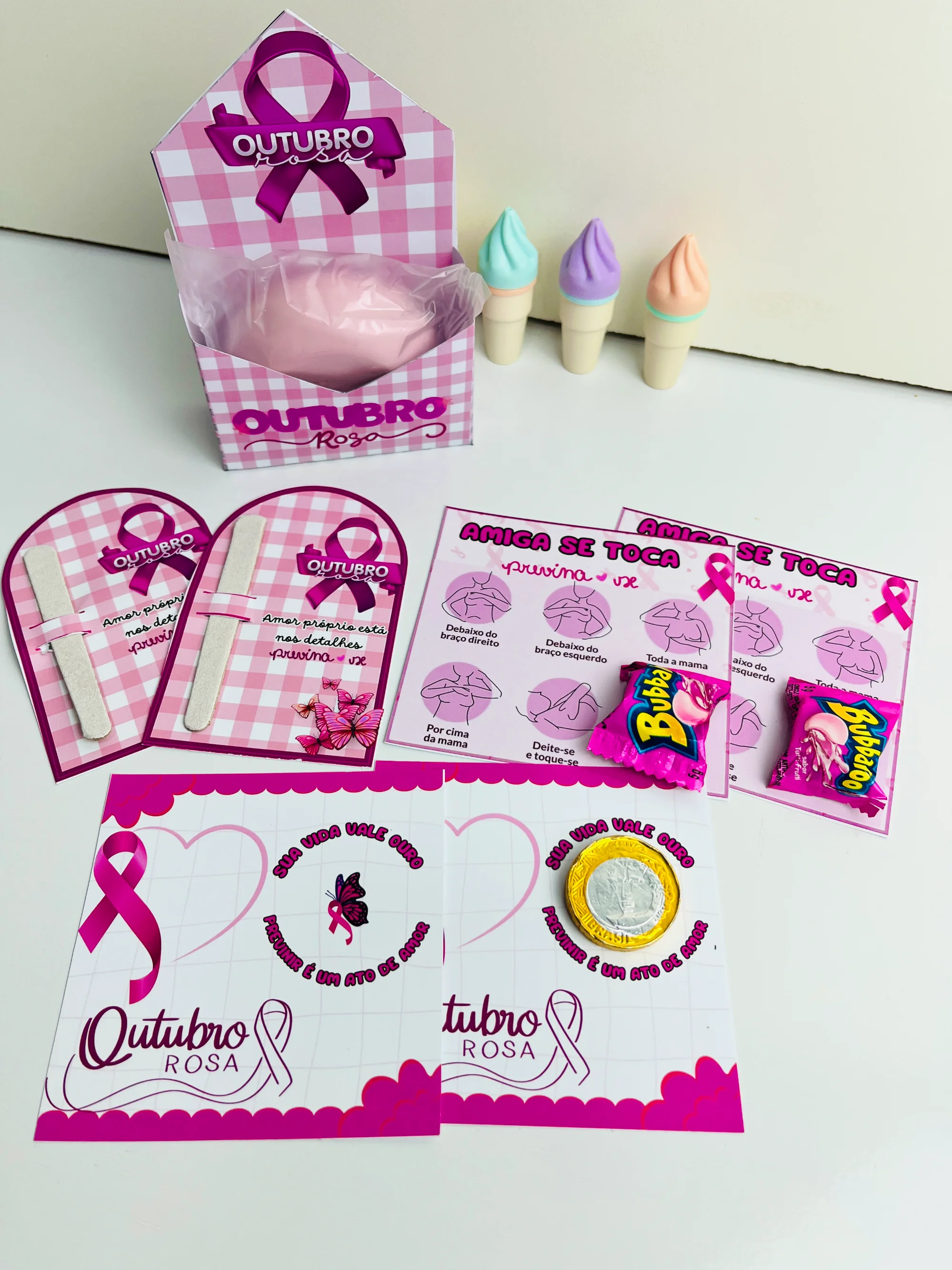 LEMBRANCINHA OUTUBRO ROSA – ANOS INICIAIS - ATIVIDADE LUDICA💗 — amostra 1: O Outubro Rosa é um convite para lembrar a…