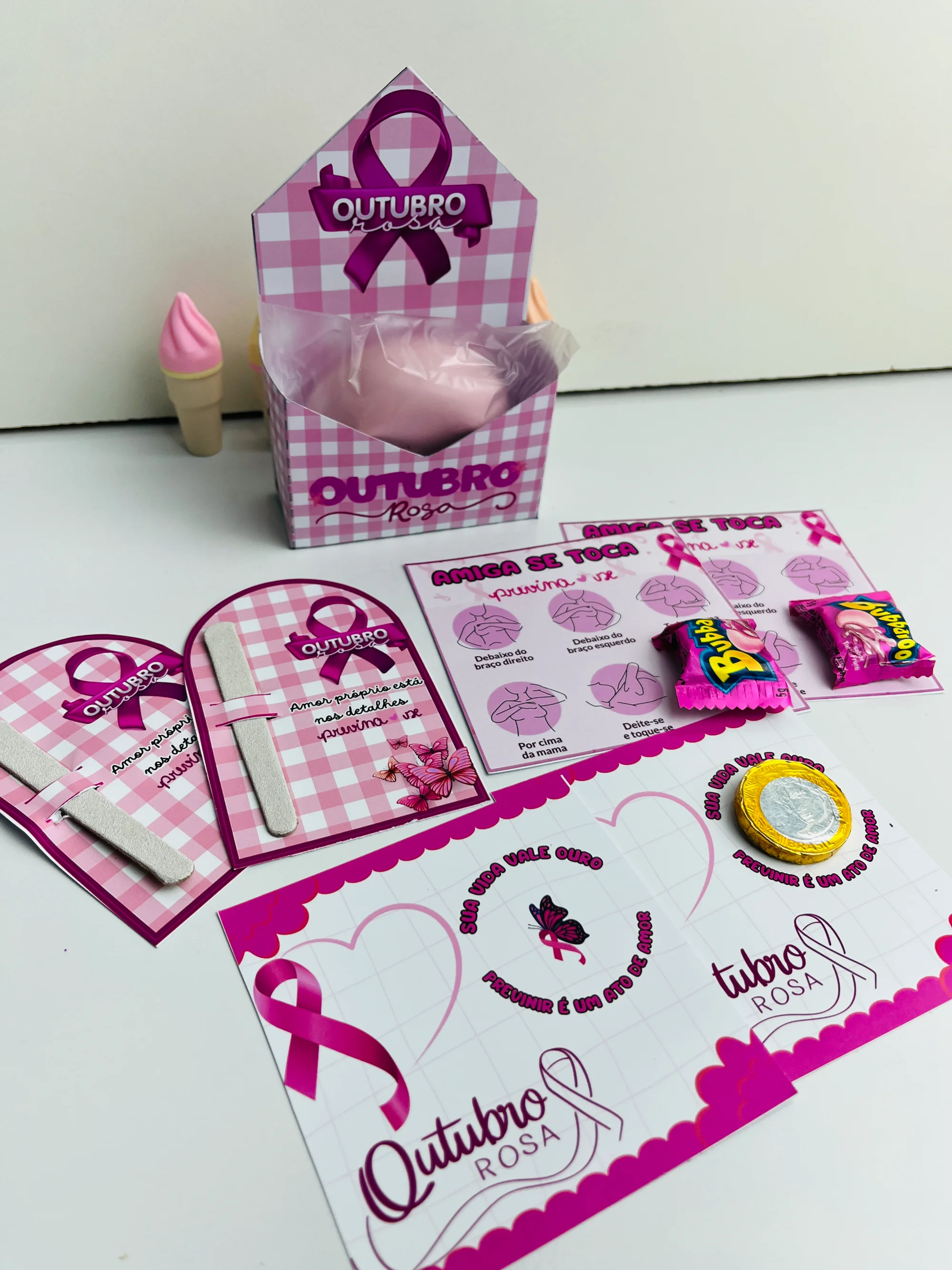 LEMBRANCINHA OUTUBRO ROSA – ANOS INICIAIS - ATIVIDADE LUDICA💗 — amostra 2: O Outubro Rosa é um convite para lembrar a…