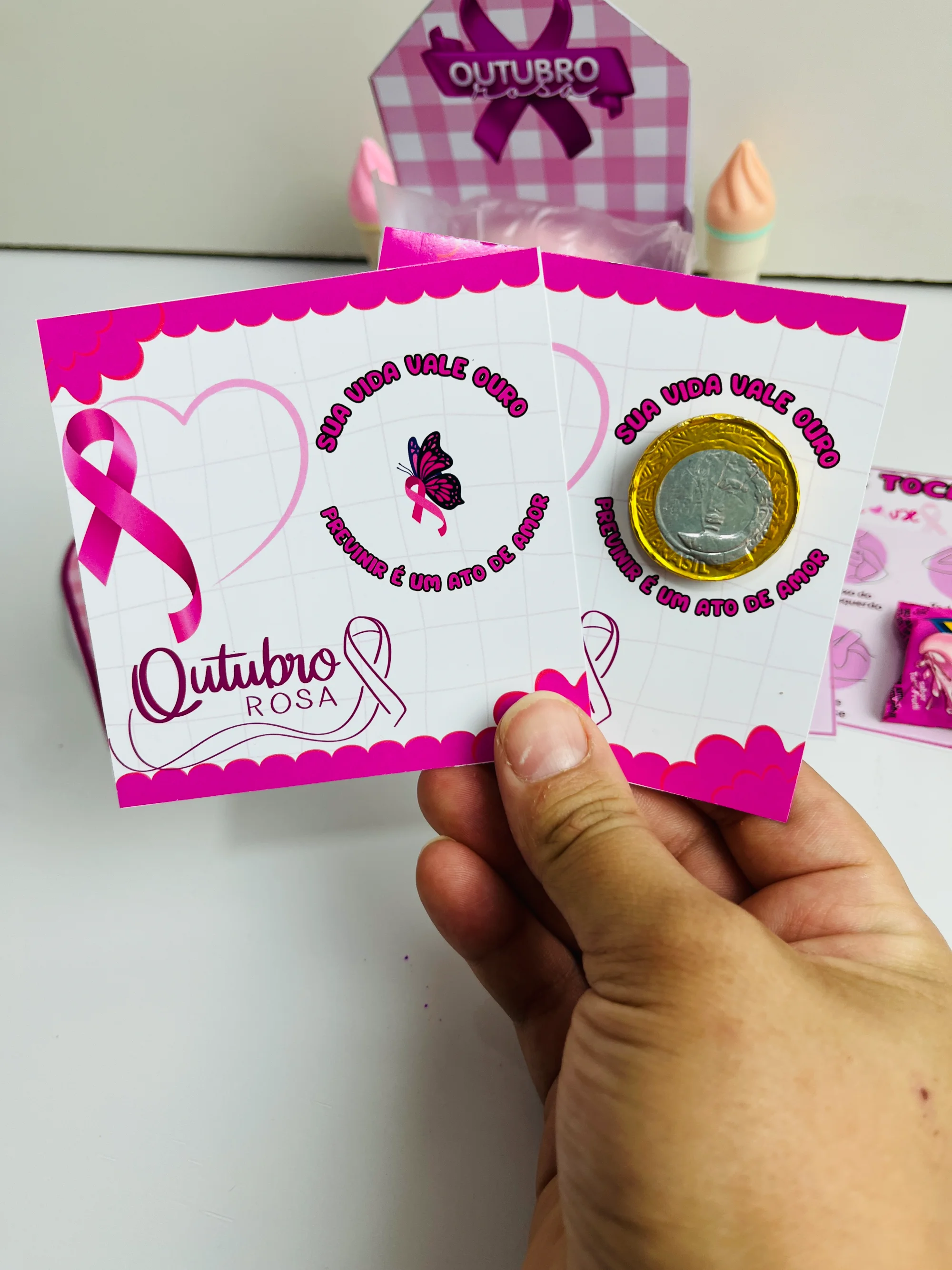 LEMBRANCINHA OUTUBRO ROSA – ANOS INICIAIS - ATIVIDADE LUDICA💗 — amostra 4: O Outubro Rosa é um convite para lembrar a…