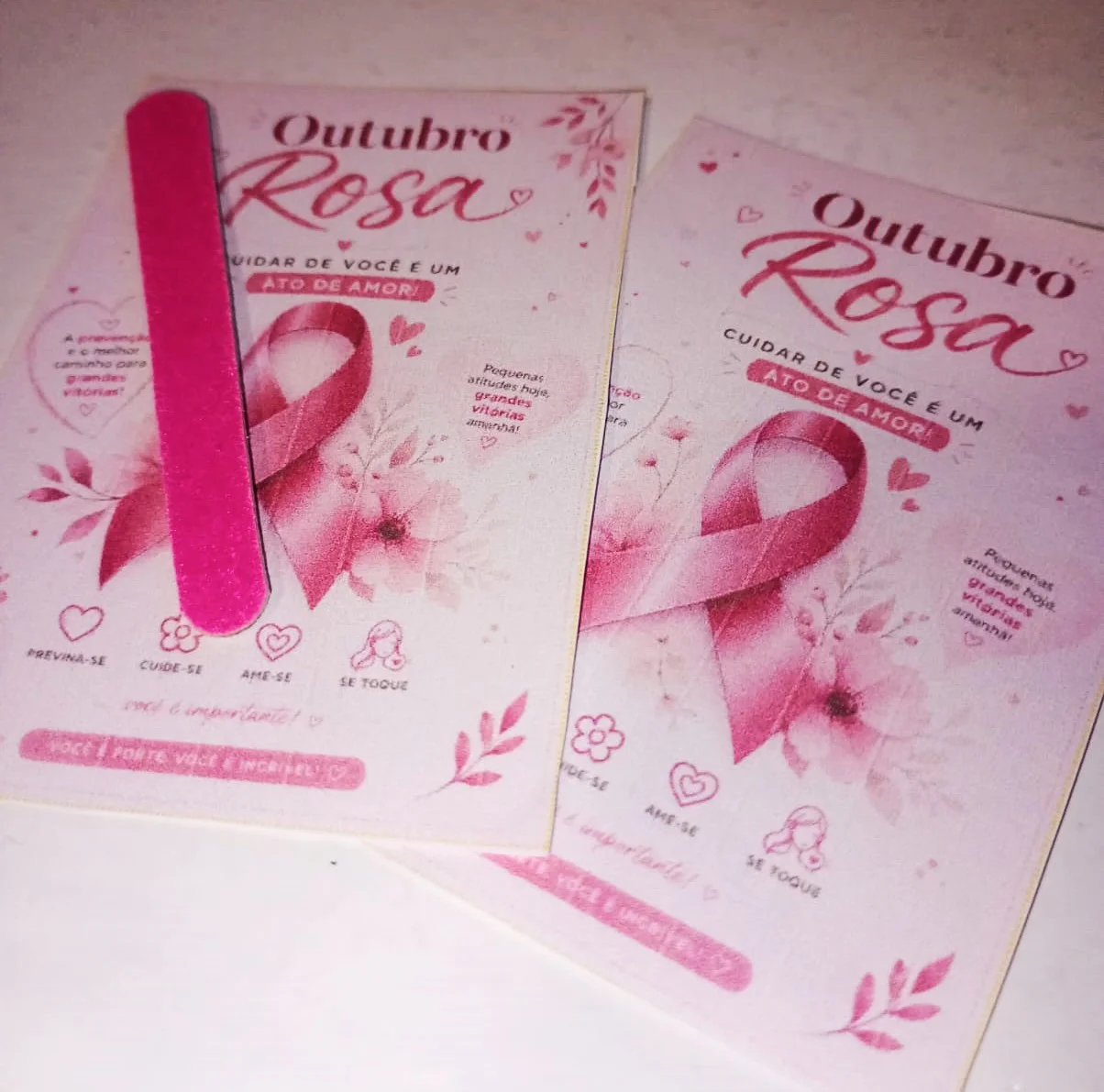 LEMBRANCINHA OUTUBRO ROSA PRONTO PARA IMPRIMIR pdf — amostra 4: Lembrancinha Outubro Rosa pronta para imprimir em PDF