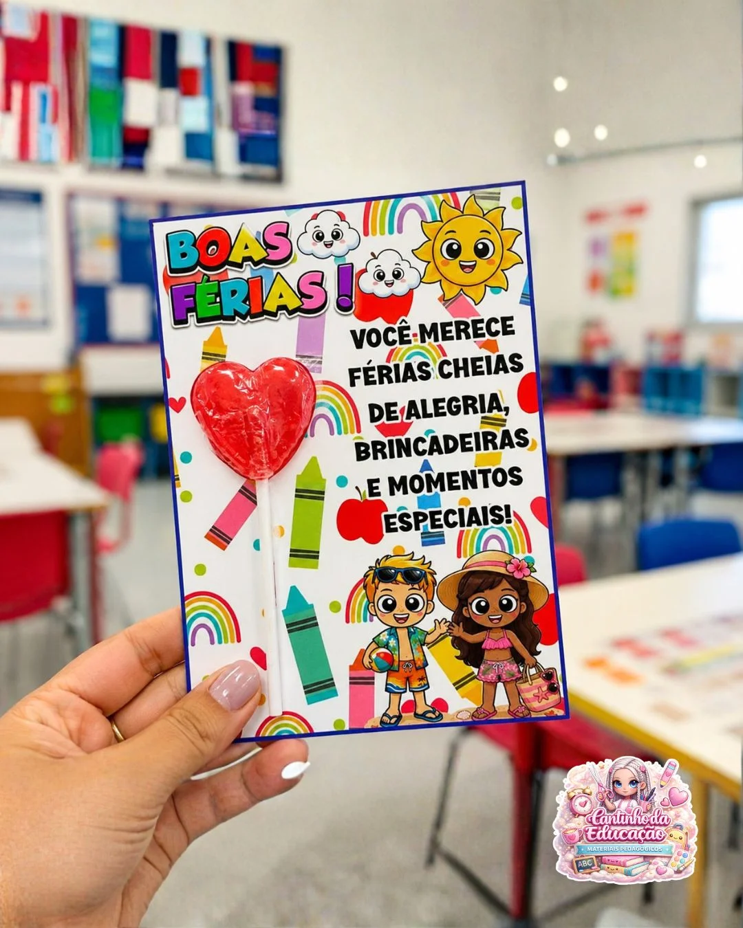 LEMBRANCINHA PARA FÉRIAS - CARTÃO BOAS FÉRIAS — capa do material