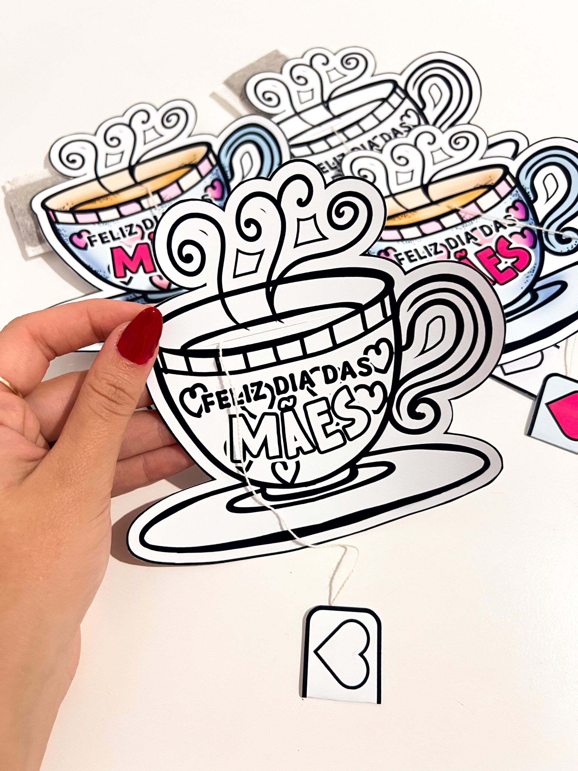 Lembrancinha: porta chá dia das mães – Material Pedagógico — amostra 2: Formato e entrega