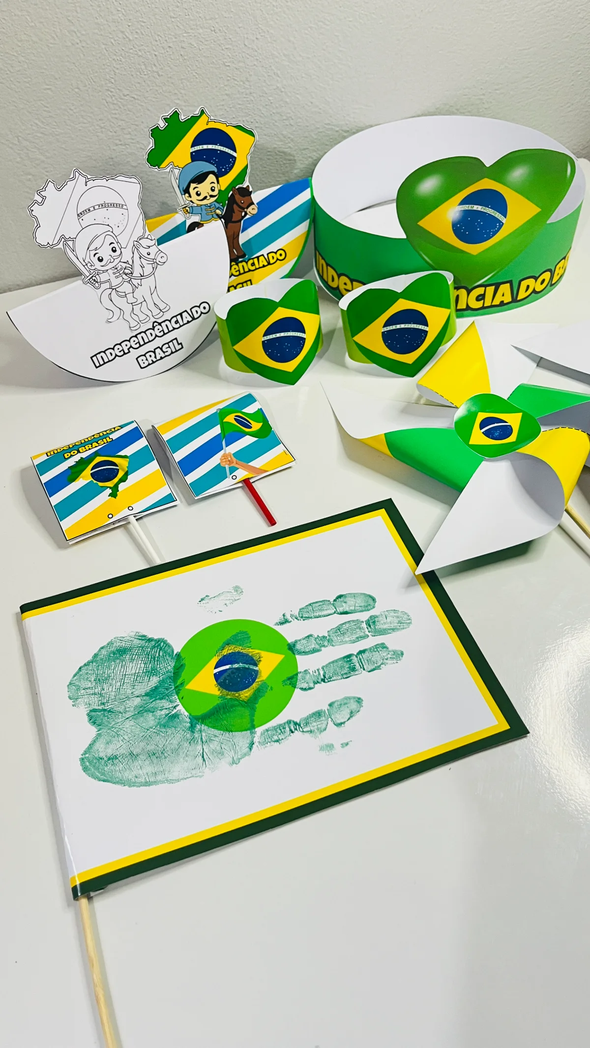 Lembrancinha Semana da Pátria – PDF para Imprimir — amostra 5: Ideal para trabalhar a valorização da história, dos símbolos…